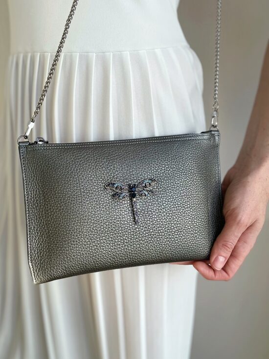 Sudraba plecu somiņa ar sudraba SPĀRI